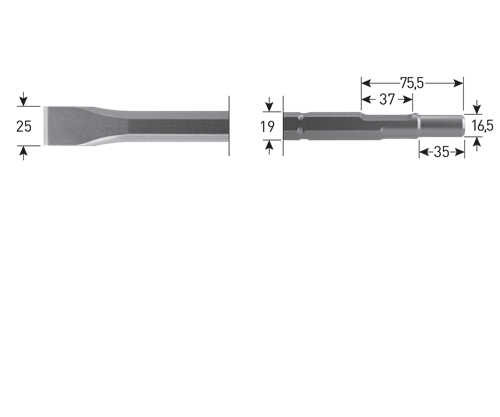 Rotec SDS-Flachmeißel 300 mm