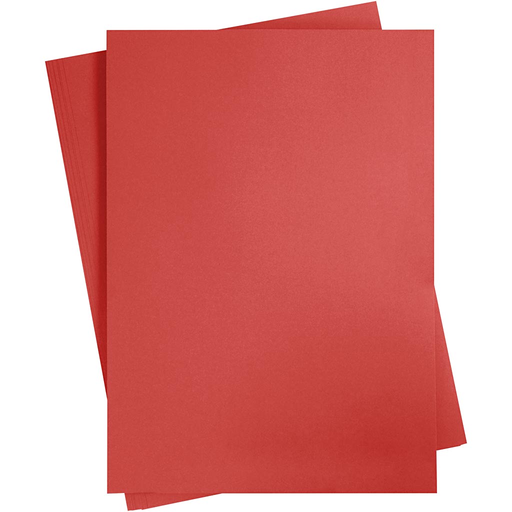 Creativ Company farbiger Karton, A2, Blatt 420 x 594 mm, 180 g, rot, 10 Blatt 1 Karton