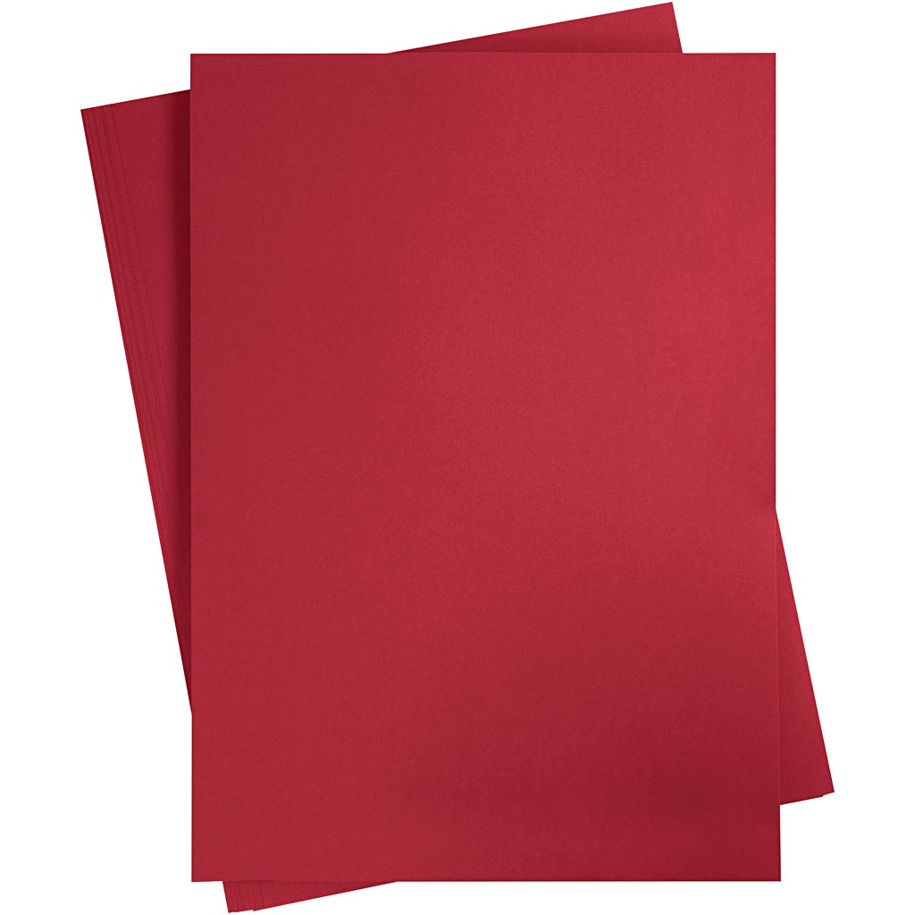 Creativ Company Farbkarton, A2, Blatt 420x594 mm, 180 gr, Weihnachtsrot, 10 Blatt 1 Karton