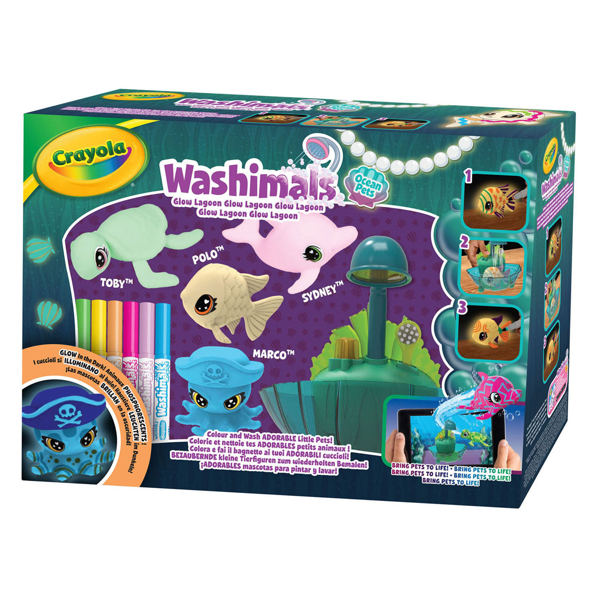 Goliath Games Crayola Washimals Ocean Glow Lagoon Spielset