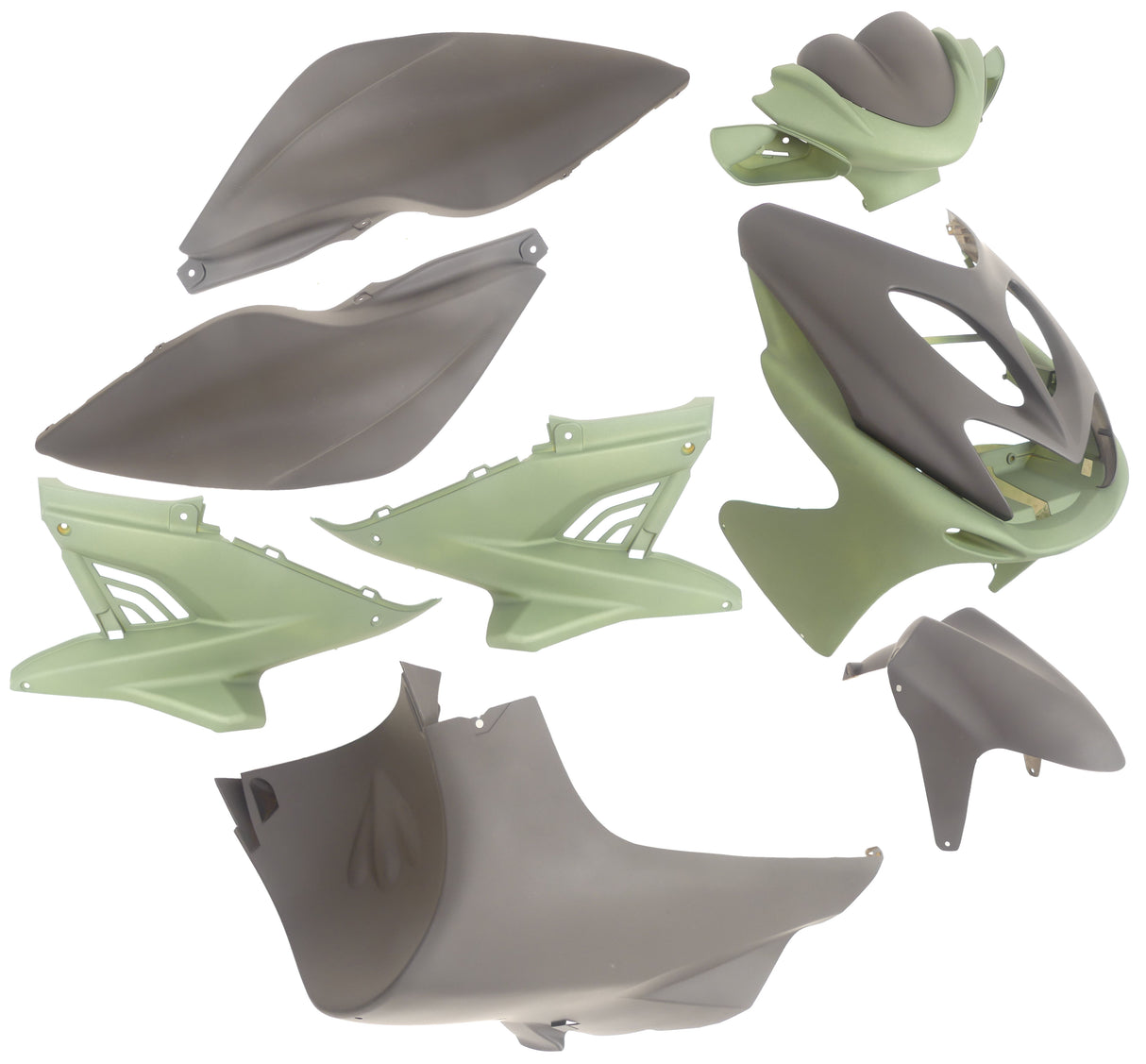 Edge Placeet 10 -Stück Yamaha Aerox bis zum Jahr des Baujahres 2014 - Matt Black Matte Green