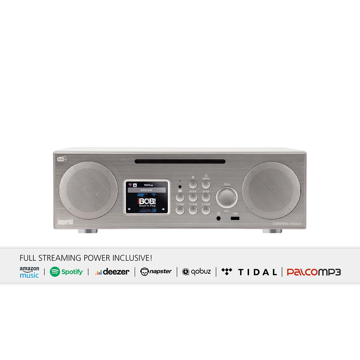 Imperial Dabman i450 CD Multifunktions-Stereoradio DAB+ FM Internet Bluetooth weiß-silber – 22-248-00