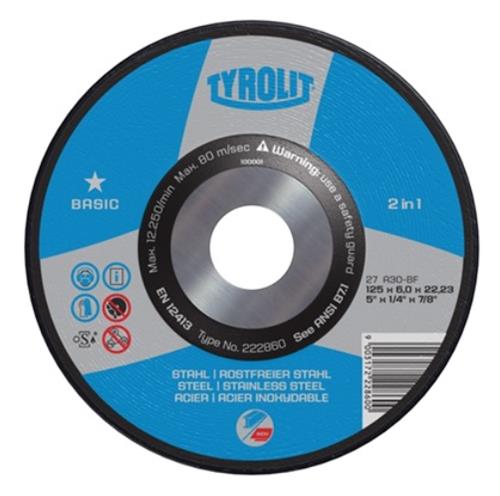 Tyrolit abs 125x6,0mm a30q-bf basic st edelstahl | 10 Stück