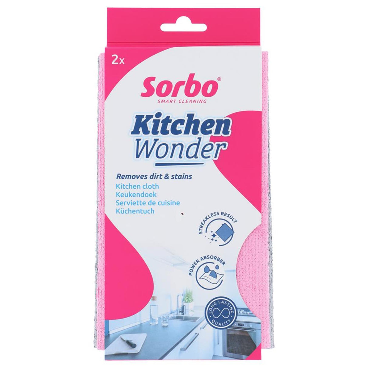 Sorbo wondervaatdoek 32x38cm 2-delig