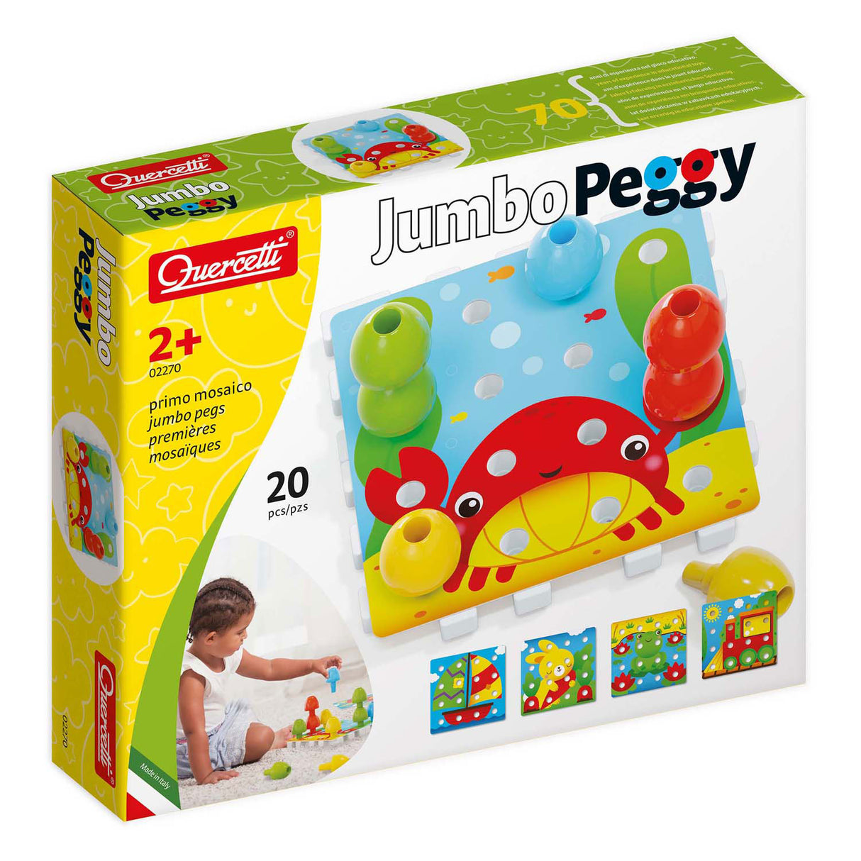 Quercetti Stapelspiel Jumbo Peggy Junior Karton 24-teilig