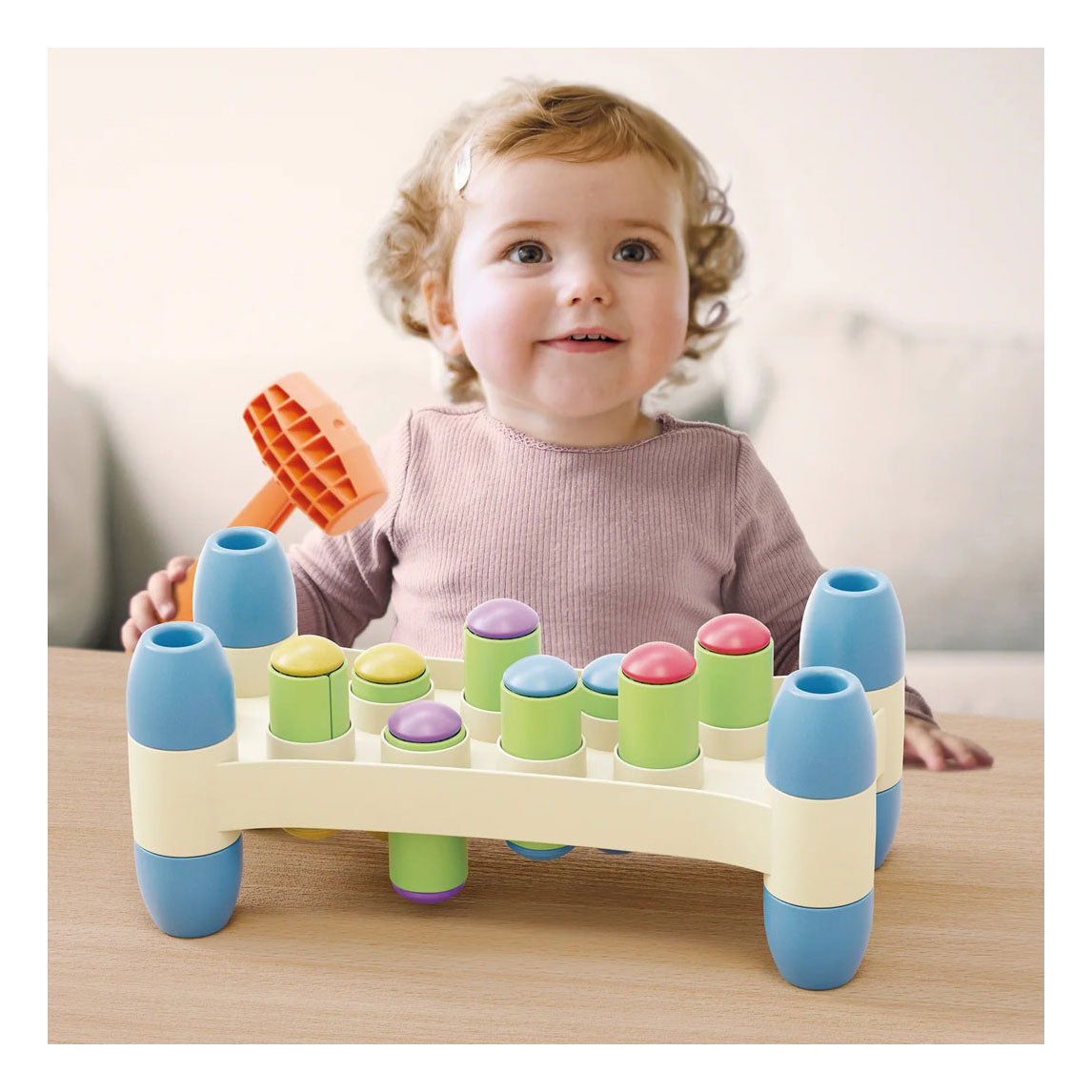 Quercetti Play Eco+ Hammerbank Peggy (34-teilig)
