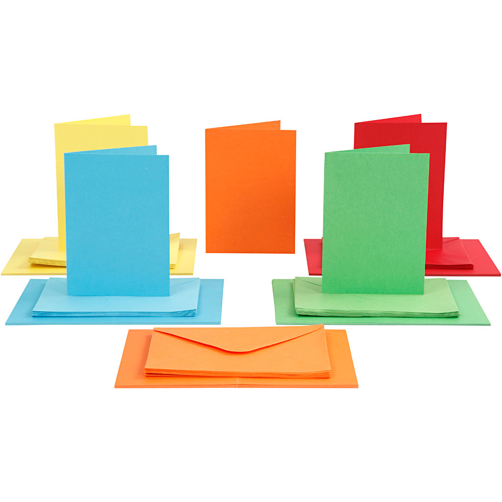 Kreativkarten und umhüllt verschiedene Farben, 50 Sets