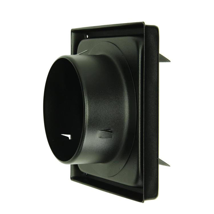 Renson 1068946 - inbouw dampkaprooster 633 inox zwart (dia 125) | 2 stuks