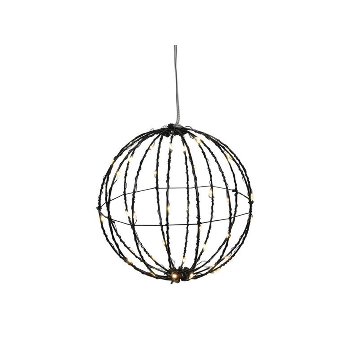 Svenska Living Ball schwarz 15 cm 40 LED Timer mit Batterie