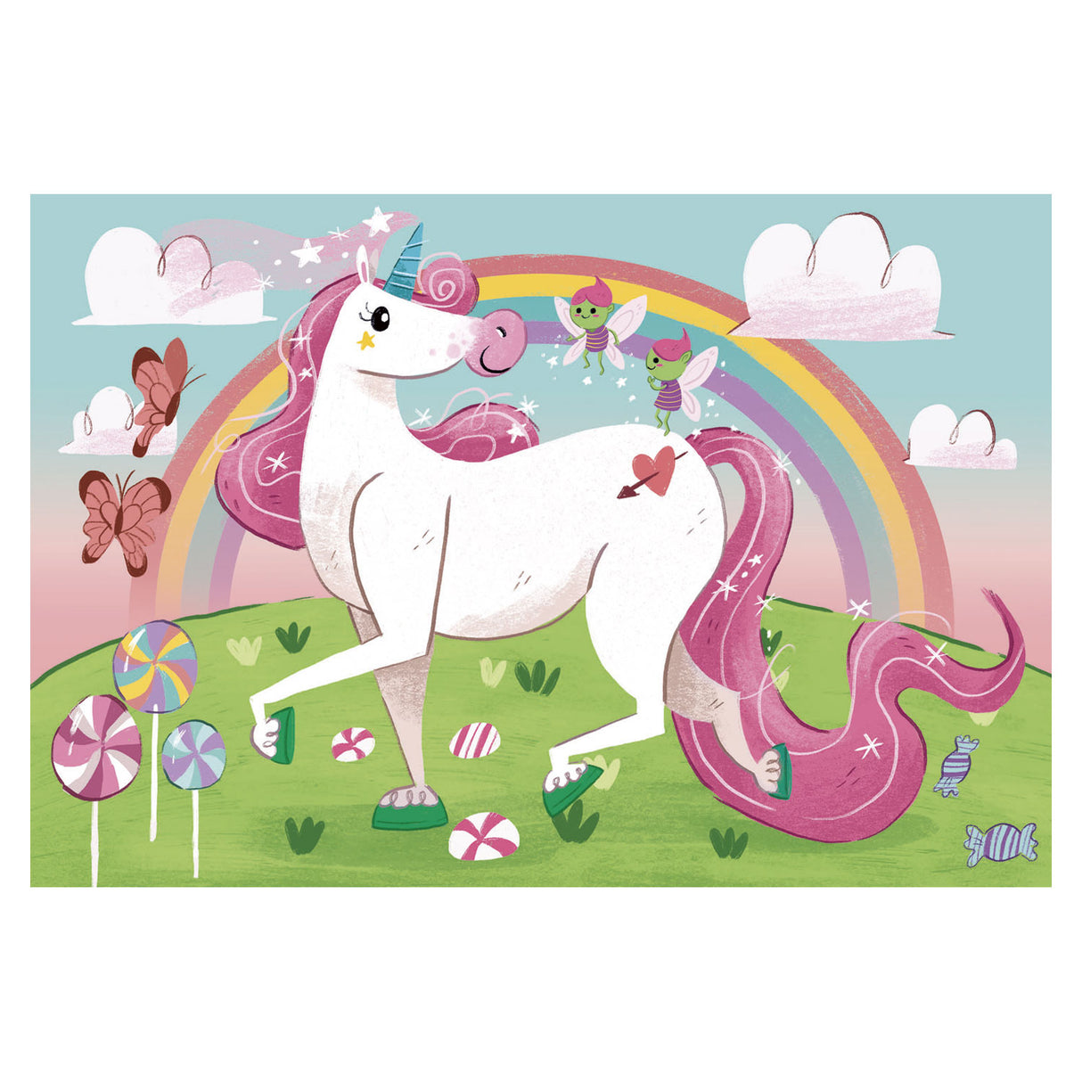 Clementoni – Puzzle – 104 Teile – „I believe in unicorns brilliant“ – Puzzle für Kinder – Supercolor
