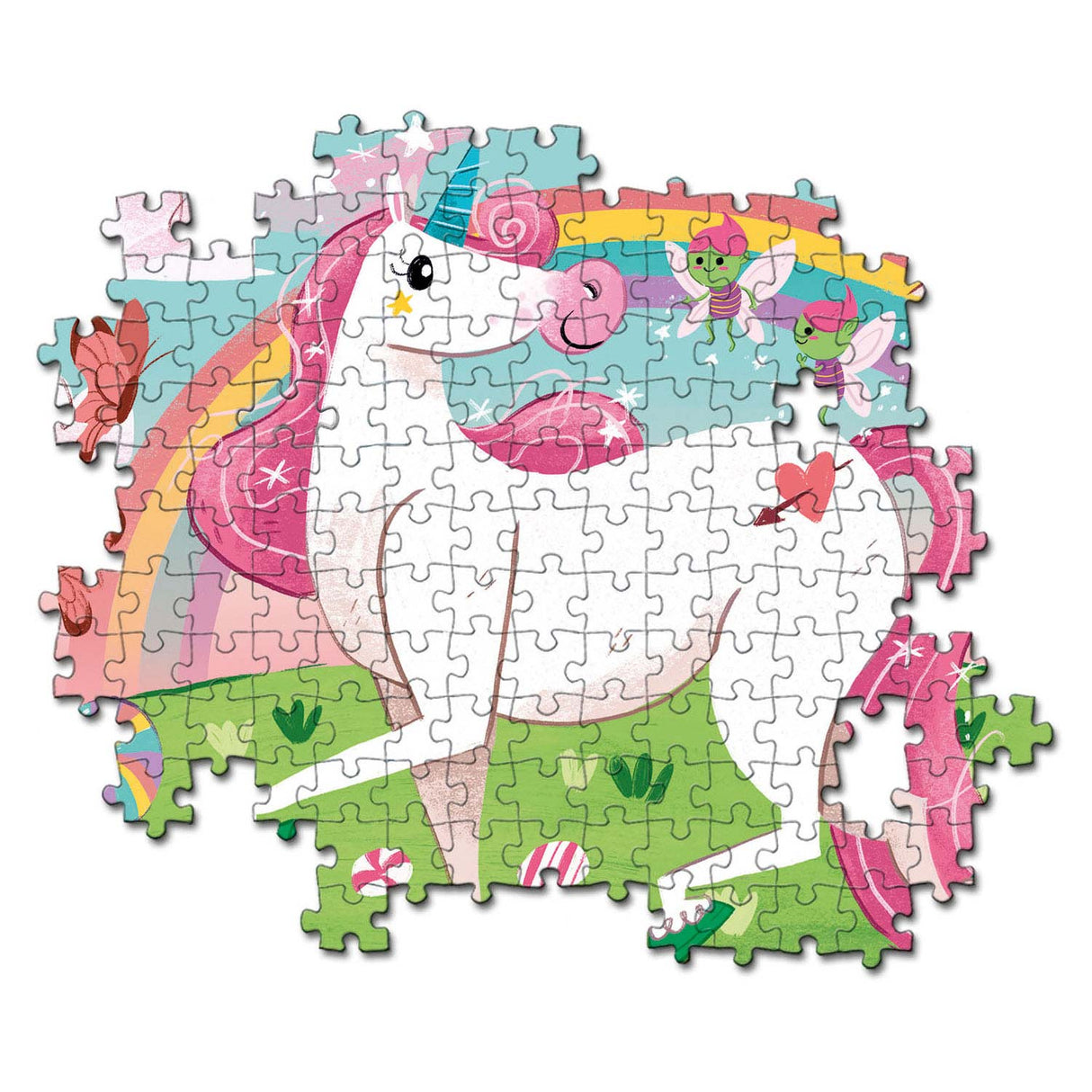 Clementoni – Puzzle – 104 Teile – „I believe in unicorns brilliant“ – Puzzle für Kinder – Supercolor