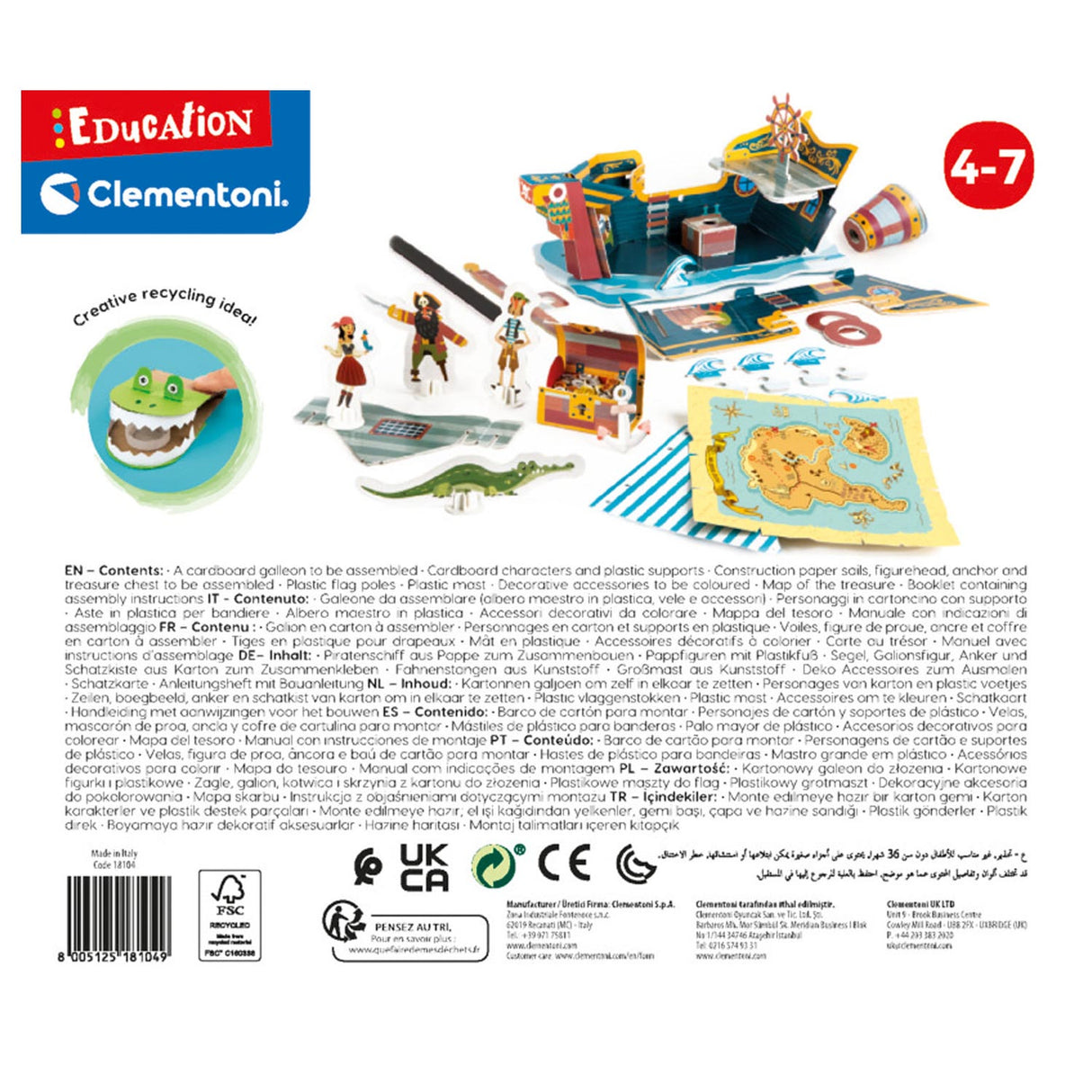Clementoni Education Construction Play Piratboat