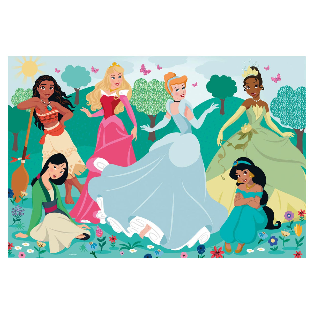 Clementoni Maxi-Puzzle Disney Prinzessin, 104 Teile.