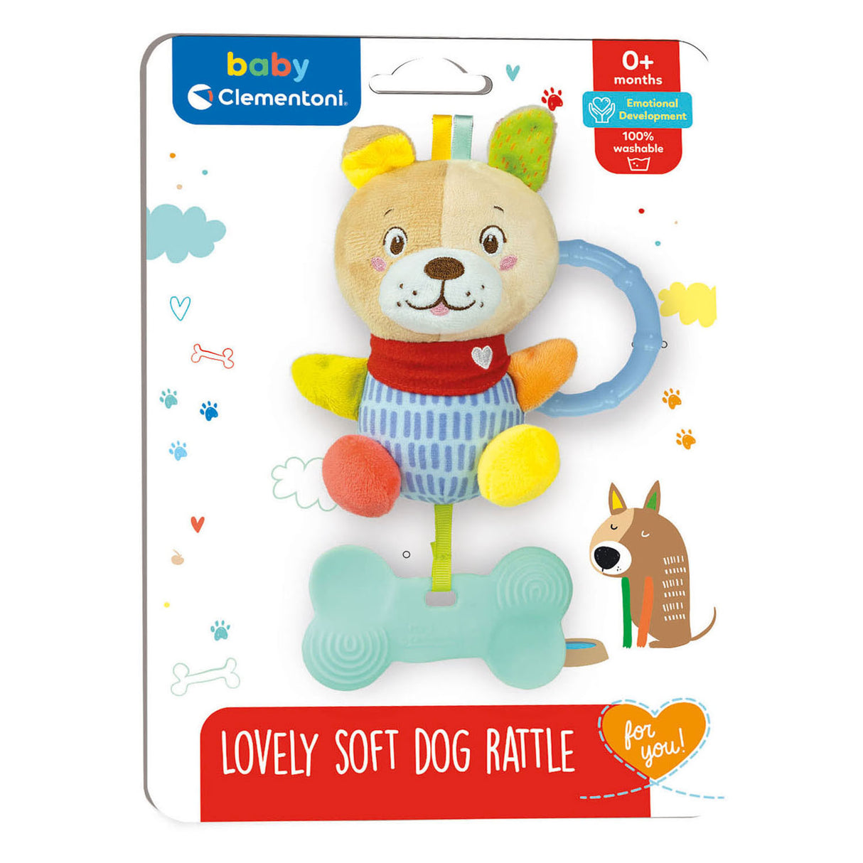 Clementoni Baby – Plüsch-Rasselhund