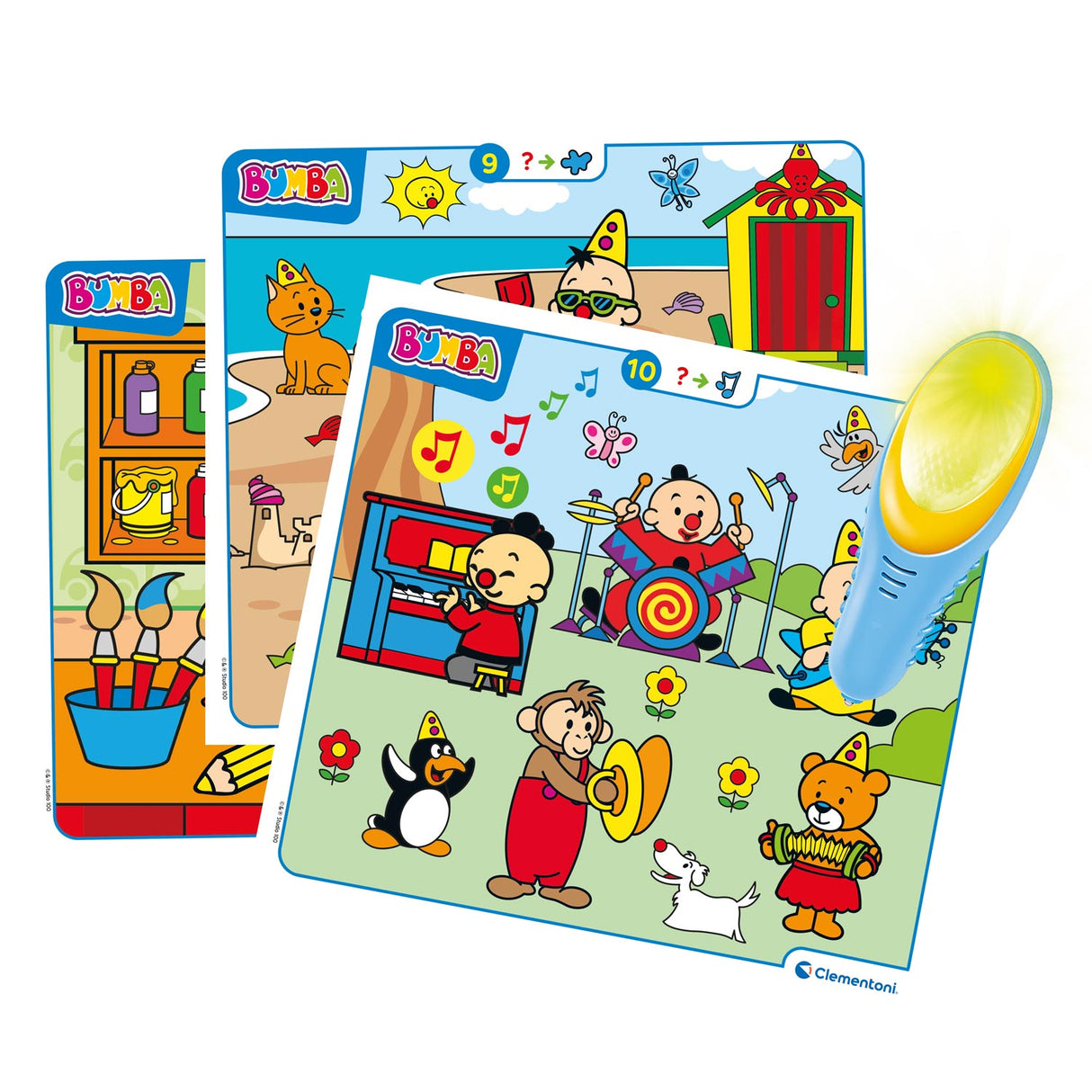 Clementoni Bildung – Bumba mein erstes Quiz – Lernspielzeug 2–4 Jahre – interaktiver Stift