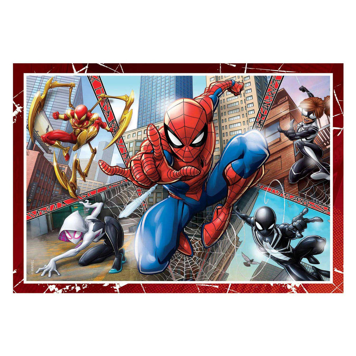 Clementoni-Puzzles Marvel Spiderman, 4in1