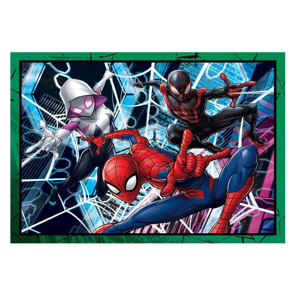 Clementoni-Puzzles Marvel Spiderman, 4in1