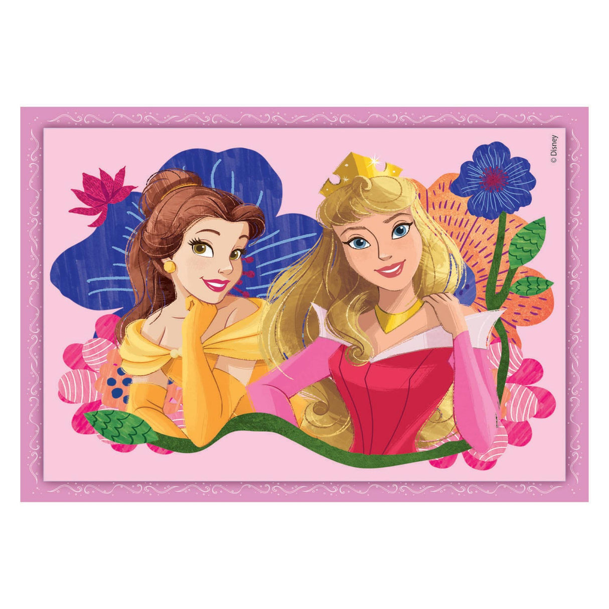 Clementoni – Puzzle – 4 Puzzles in 1 Box – Disney Princess – Puzzle für Kinder – Supercolor