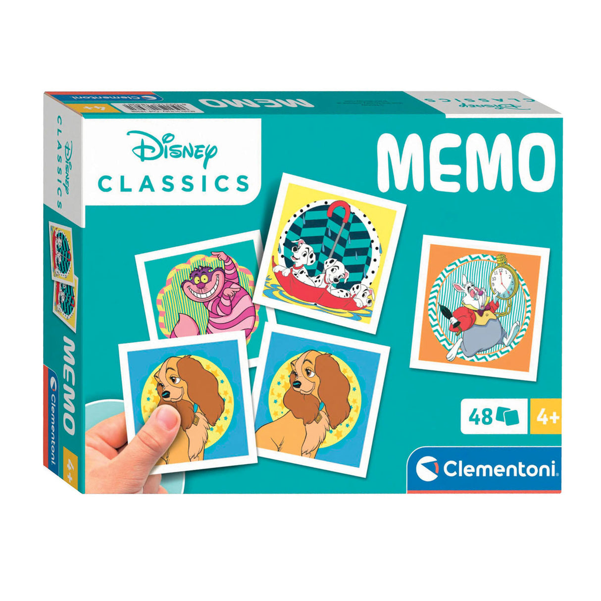 Clementoni – Gedächtnis für Kinder – Disney-Klassiker – 48 Karten – Gedächtnisspiel – Lernspielzeug – ab 4 Jahren