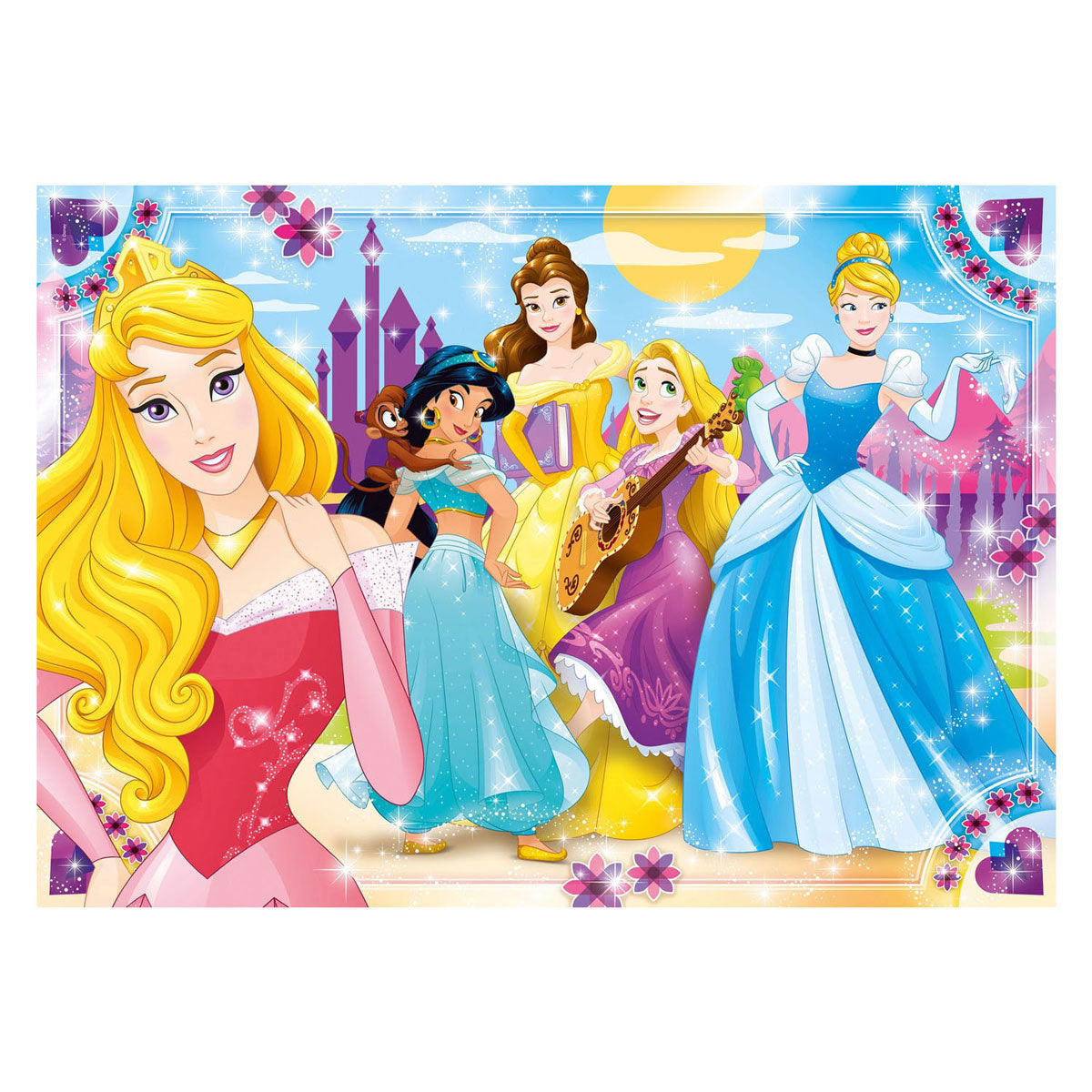 Clementoni Puzzle Super Color Maxi Disney Prinzessin, 104 Teile.