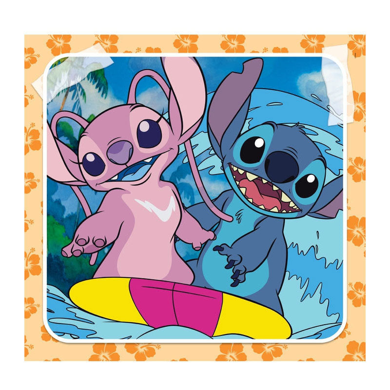Clementoni Jigsaw Puzzle Super Color Square Disney Stich, 3x48st.