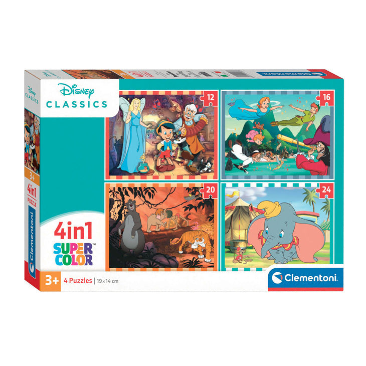 Clementoni Legpuzzel 4in1 Disney -Tiere