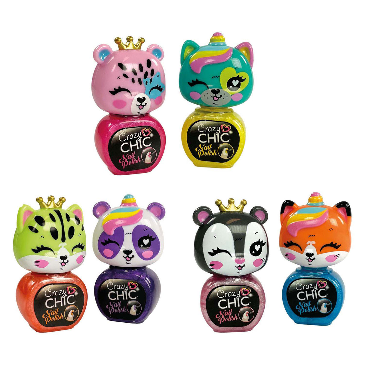 Clementoni Crazy Chic - Nagellack Tiere, 2 Stk.