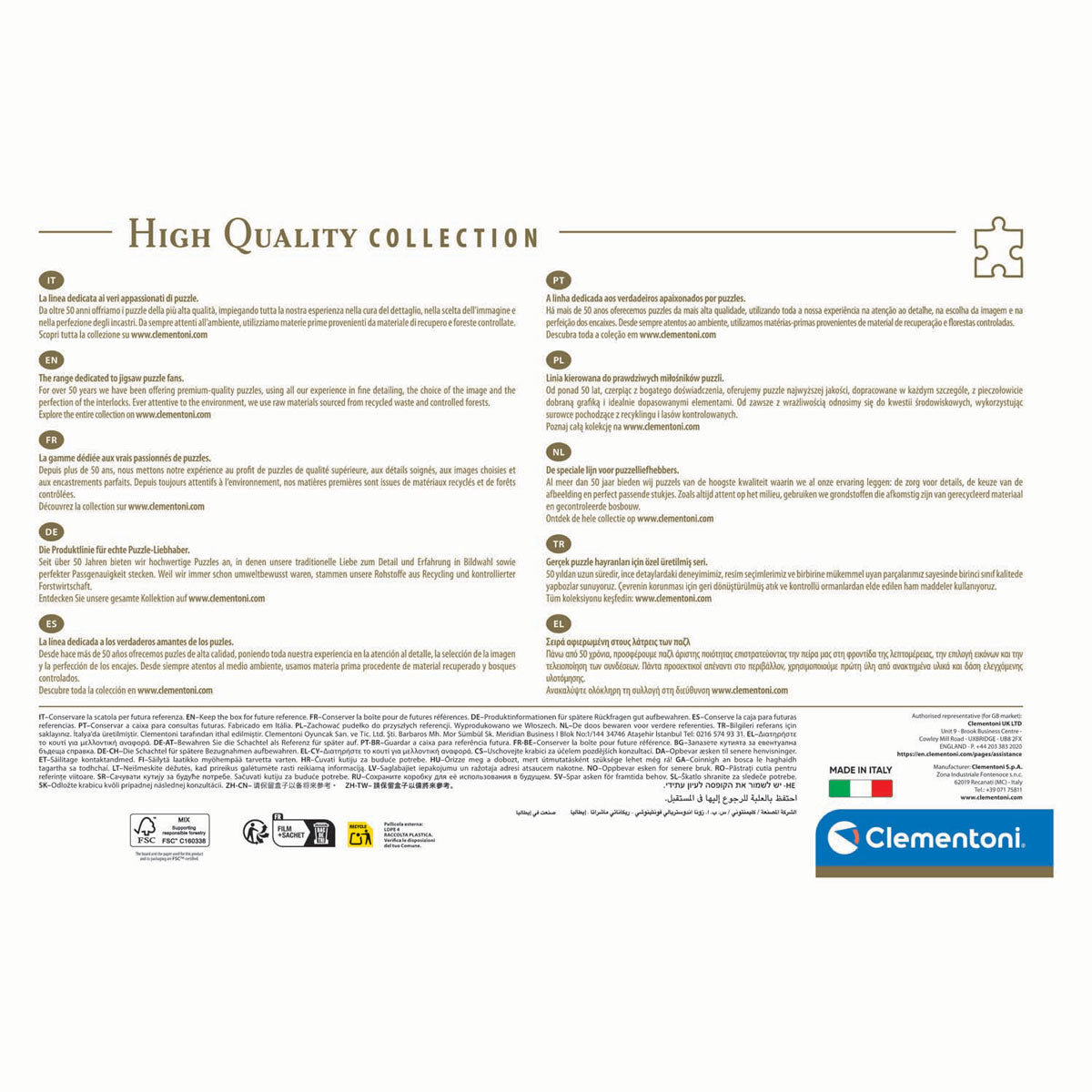 Clementoni-Puzzle „Häuser des Parlaments“, 3000 Teile.