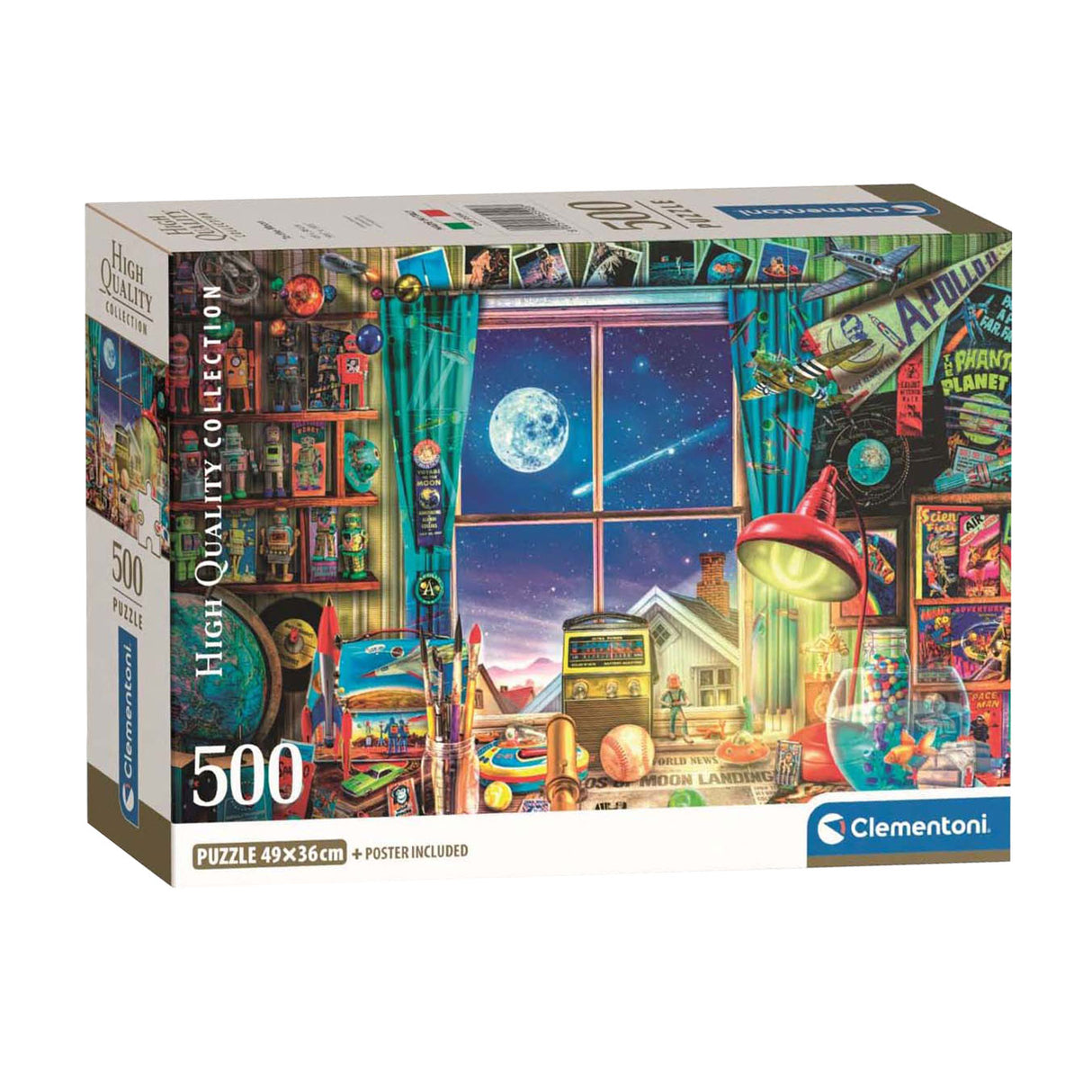Clementoni-Puzzle zum Mond, 500 Teile.