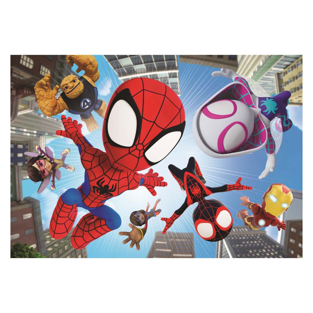 Clementoni Puzzle Maxi Spidey und seine erstaunlichen, 104 Teile.