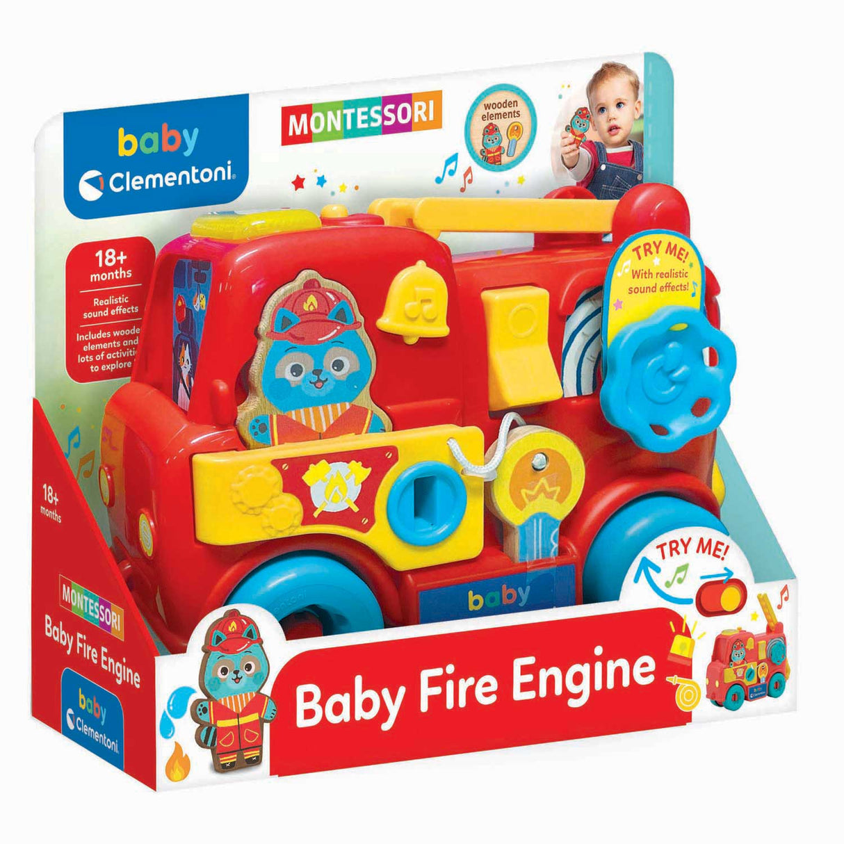 Clementoni Baby-Feuerwehrauto pädagogisches Montessori