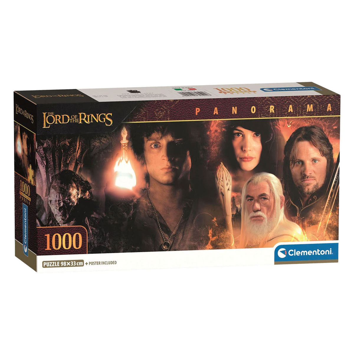 Clementoni-Puzzle „Der Herr der Ringe“-Panorama – 1000 Teile.