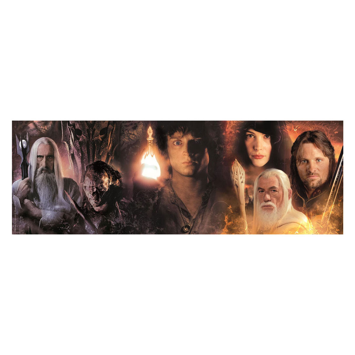 Clementoni-Puzzle „Der Herr der Ringe“-Panorama – 1000 Teile.
