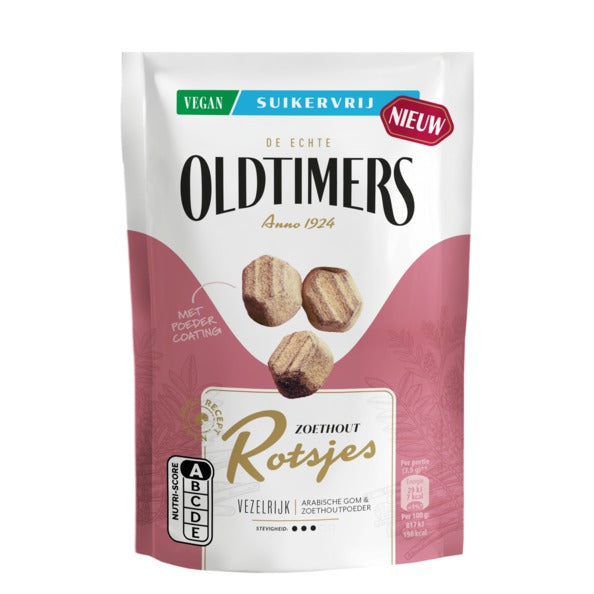 Oldtimer Lakritzsteine zuckerfrei Beutel (12x 100 gr)