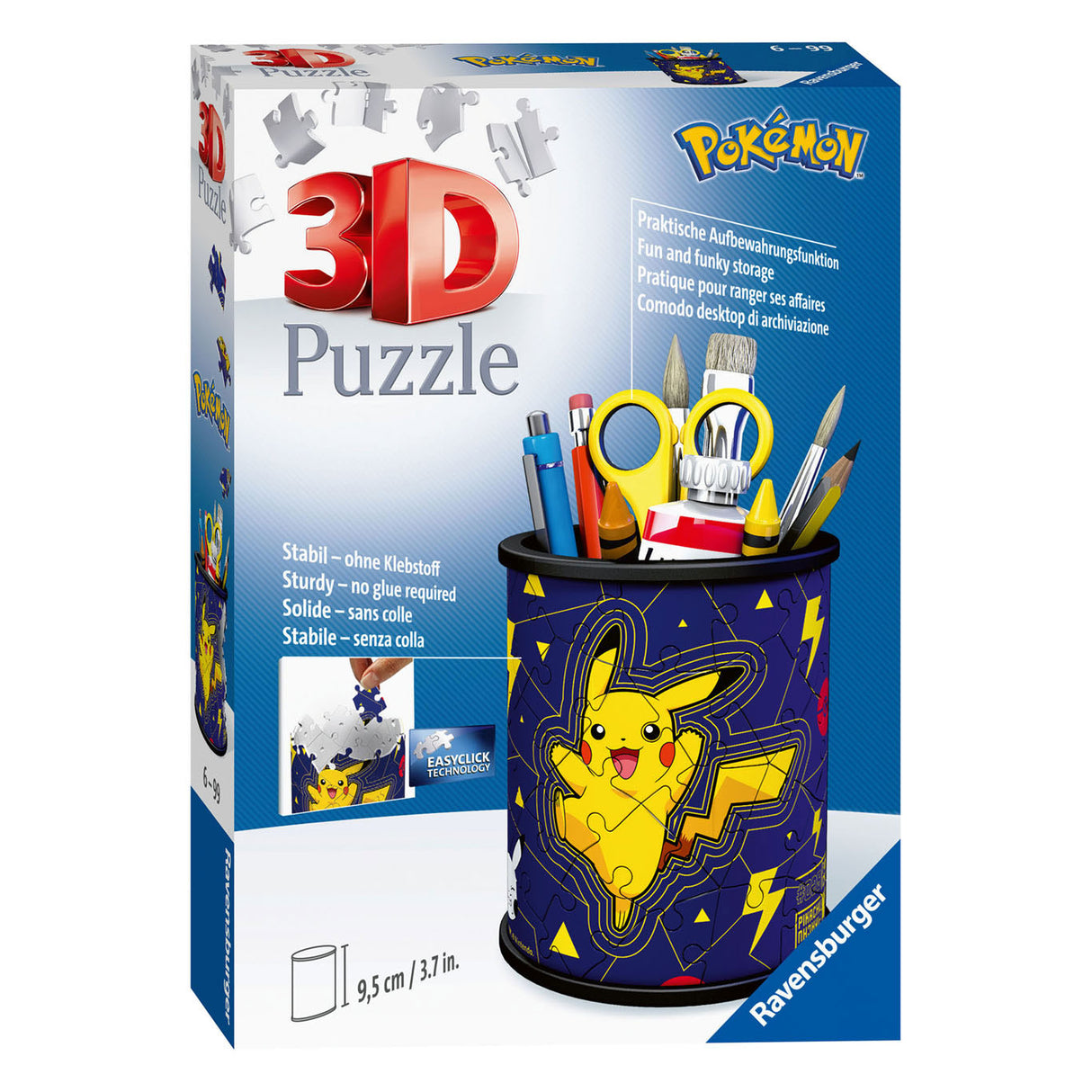 Pokémon Ravensburger 3D-Puzzle - Bleistiftbox - 54 Teile.