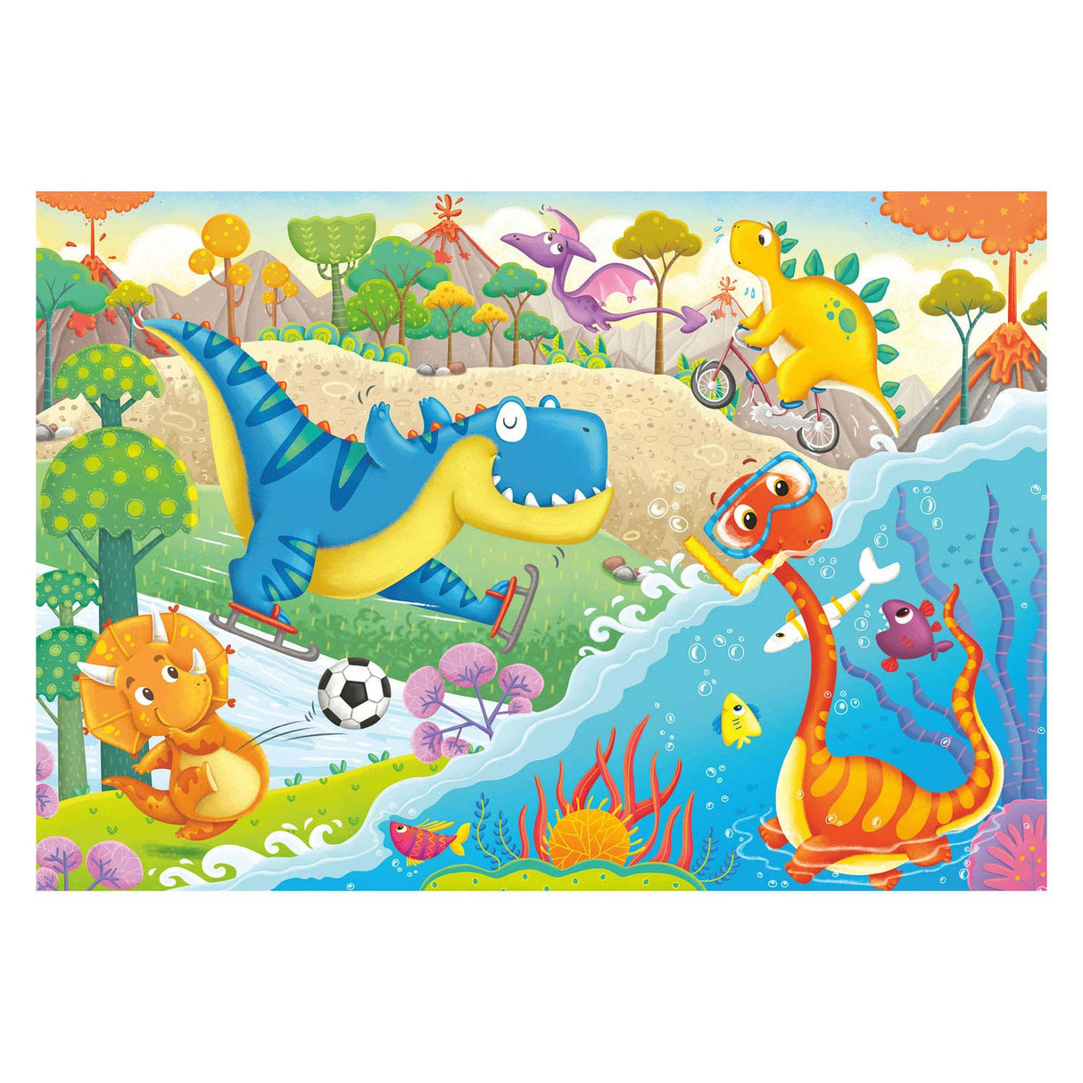 Ravensburger Puzzle Lieblings-Dinosaurier – zwei Puzzles – 12 Teile – Kinderpuzzle