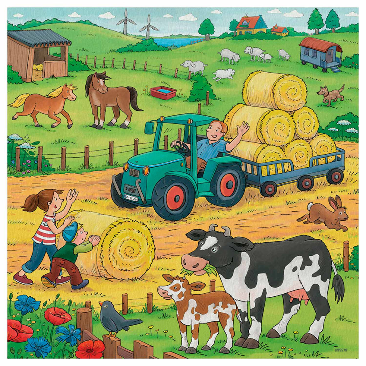 Ravensburger Puzzle Bauernhof - 3x49 Teile - Kinderpuzzle