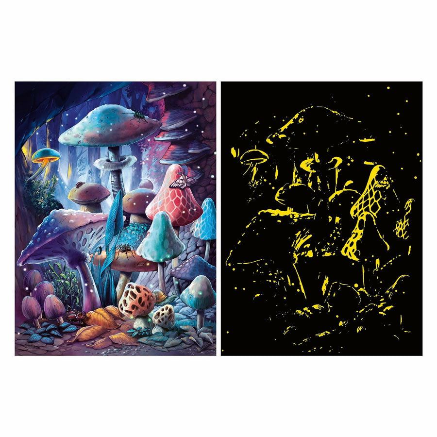 Ravensburger Puzzle Mondscheinpilze leuchten im Dunkeln – 500 Teile.