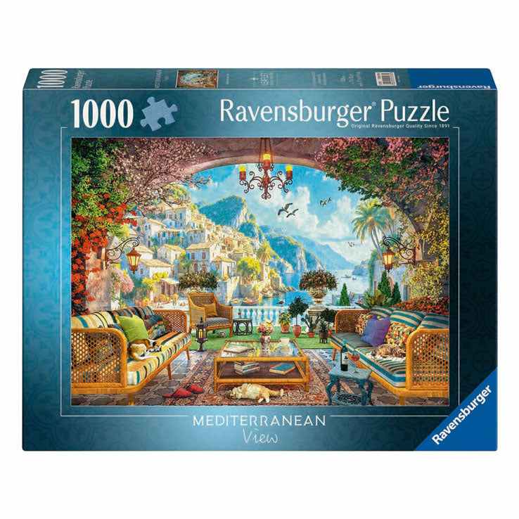Ravensburger Puzzle Blick auf die mediterrane Terrasse - 1000 Teile.
