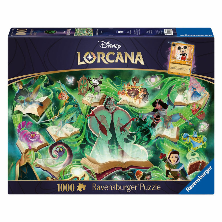 Ravensburger Puzzle Disney Lorcana Gimmers of the Realm: Emerald – 1000 Teile.