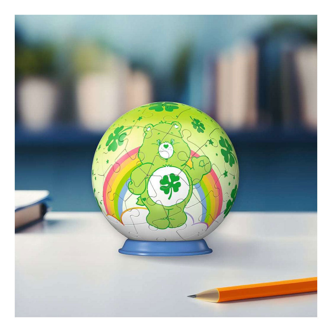 Ravensburger – care bears: good luck bear – 3d puzzle-ball – 55 stukjes