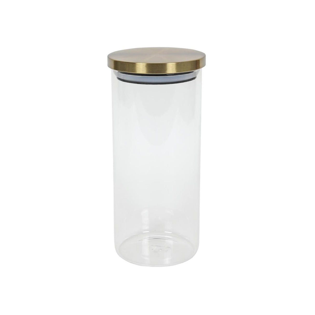 Vorratsglas aus Glas mit goldenem Deckel, 1200 ml