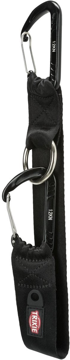 Trixie Universal-Autogürtelschlaufe mit Karabiner schwarz
