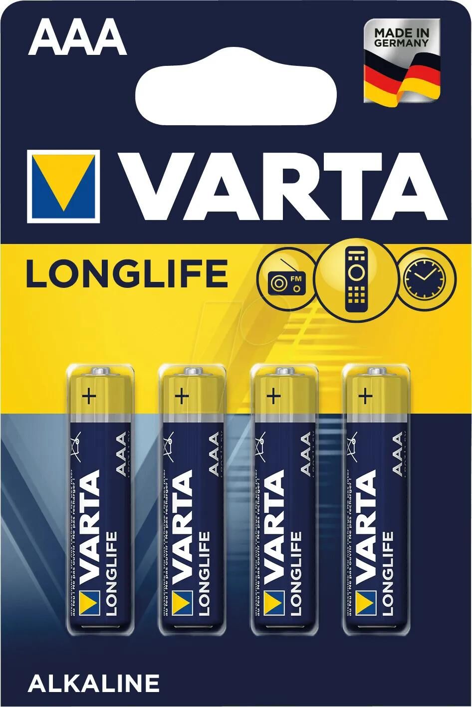 Varta Batterie Longlife Longlife Micro 4er Blister AAA