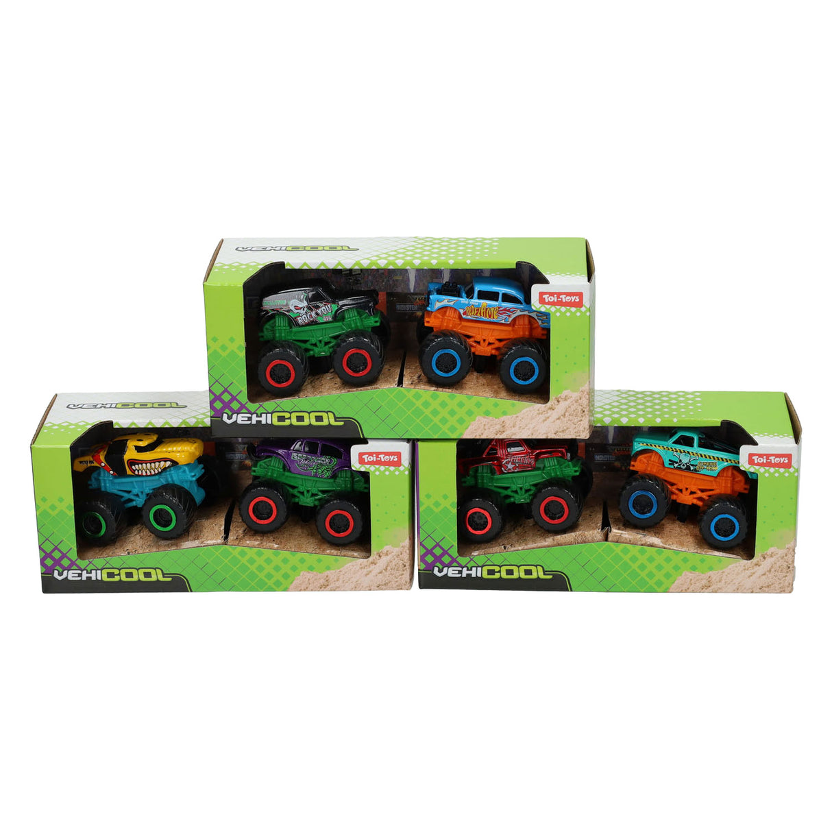 Toi-toys Vehicool Monstertruck-Set mit großem Fuß