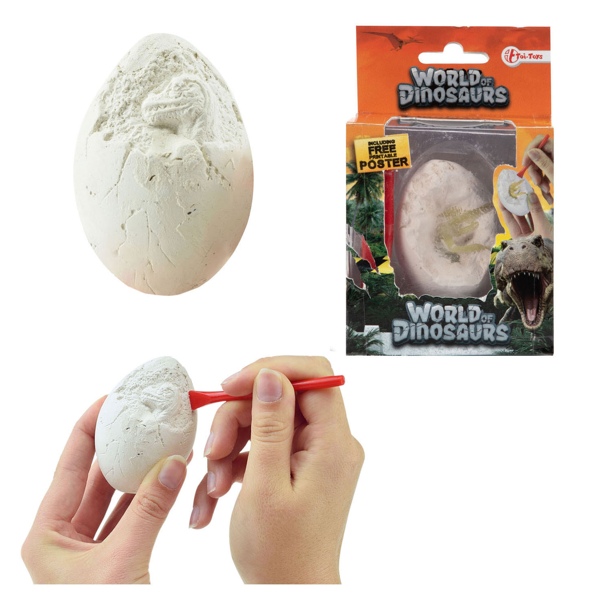 Toi-Toys World of Dinosaurs Ausgrabungsset Dino-Ei