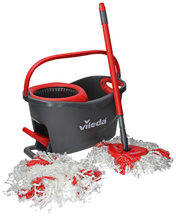 Vileda turbo 2in1 - pedaalsysteem met 2 vervangingen - microvezelmop 2in1