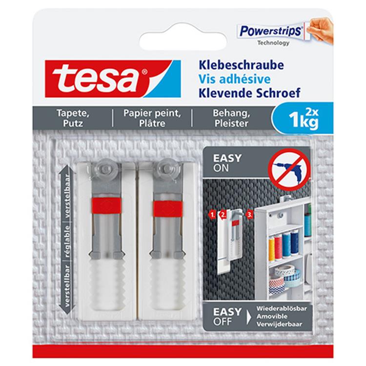 Tesa 1051202 - einstellen. selbstklebende schraubenempfindliche Flächen 1kg | 6 Stück