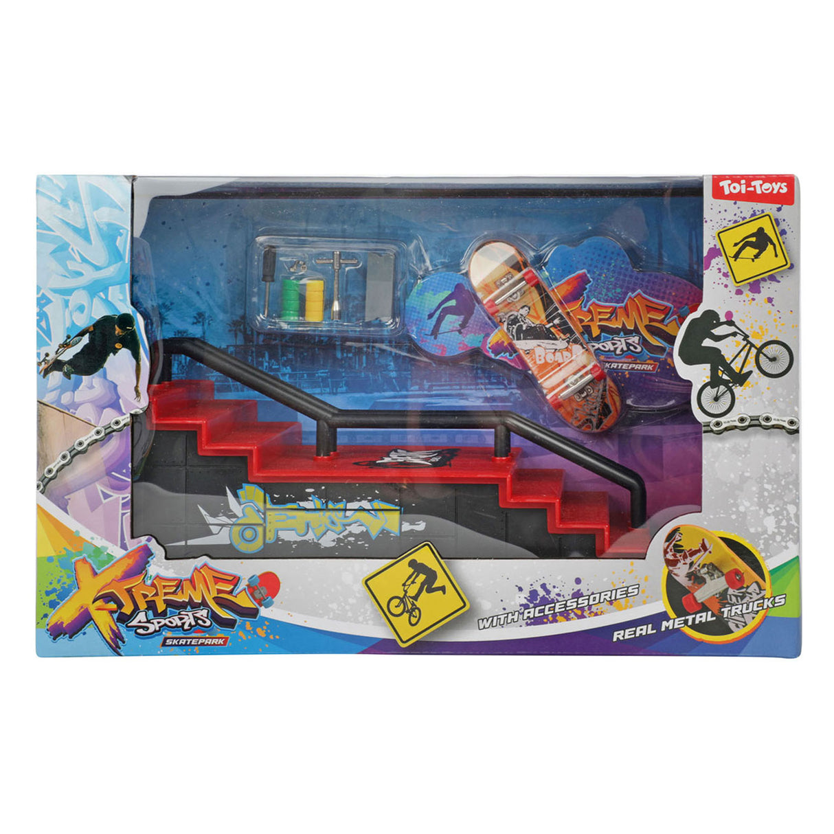 Toi-toys Fingerskateboard oder BMX-Fahrrad mit Skatebahn