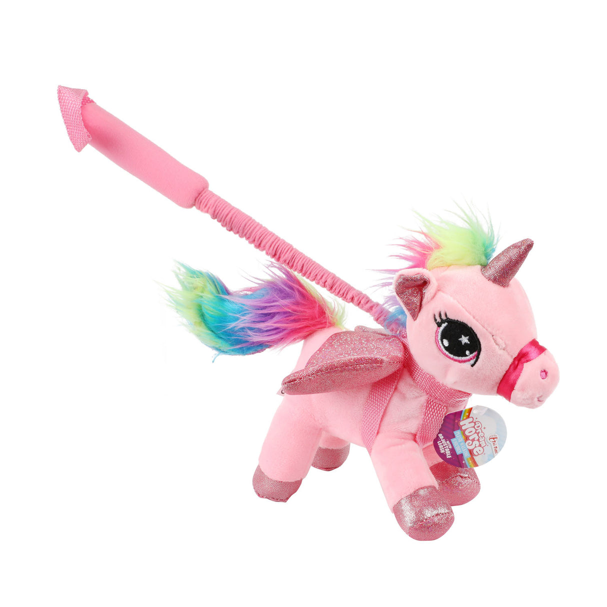 Traumpferd Einhorn Plüsch am Stiel